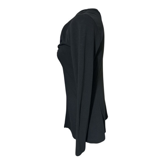 Theory Black twisted knot V neck Long Sleeve Blouse black size medium - Picture 2 of 7